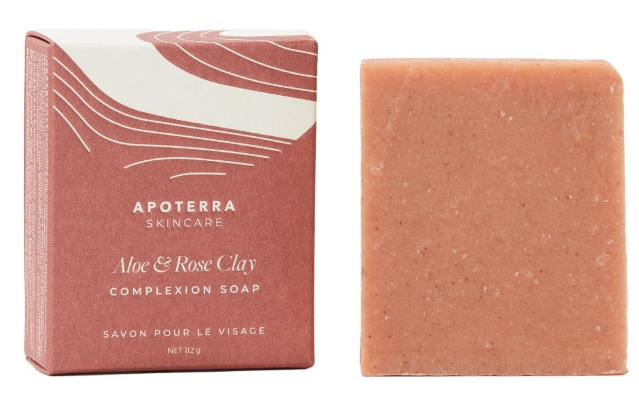 Apoterra Aloe + Rose Clay Complexion Soap