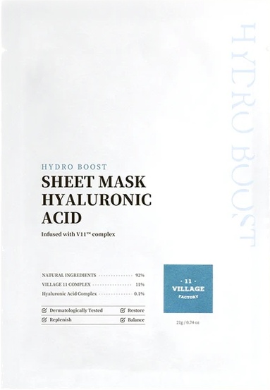 VILLAGE 11 FACTORY Hydro Boost Sheet Mask Hyaluronic Acid