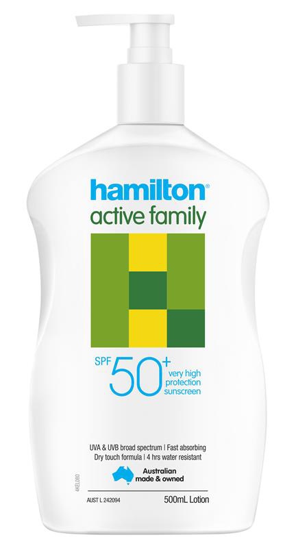 Hamilton SUN Active Family SPF50+ Lotion (2026)