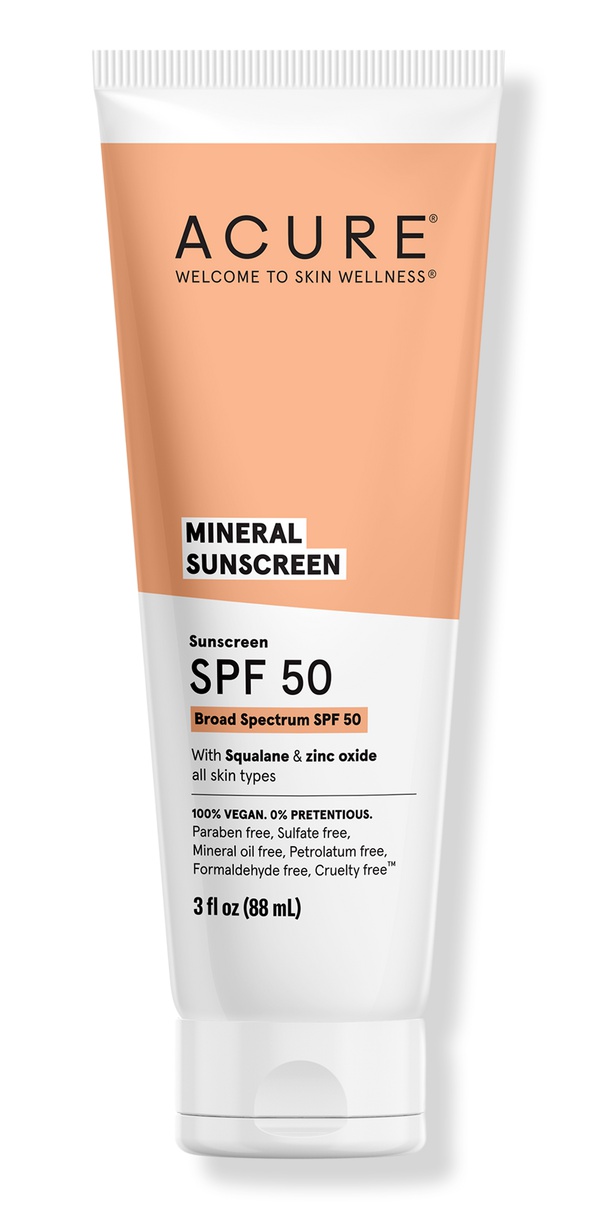 Acure Mineral Sunscreen SPF 50 | With Squalane & Zinc Oxide