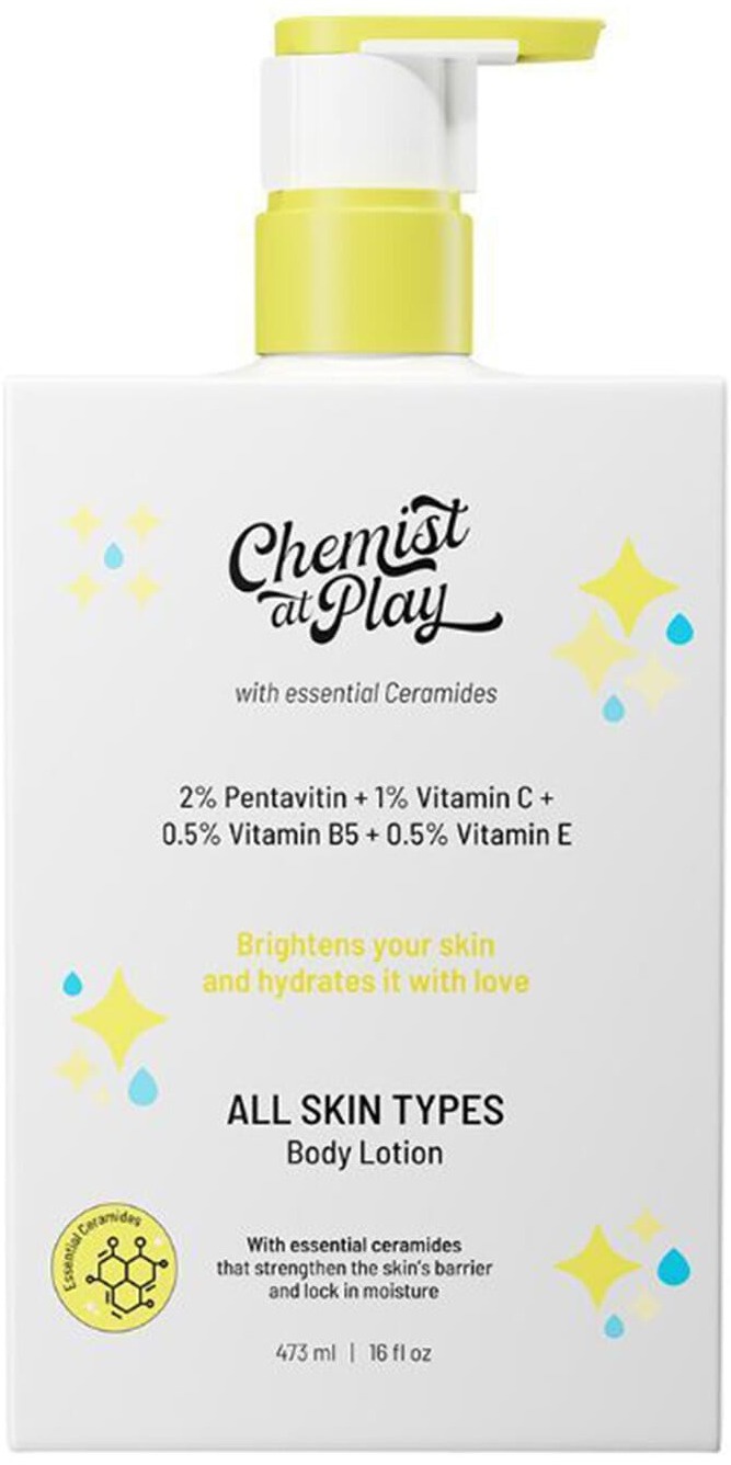 Chemist at Play Body Lotion For All Skin Types 2% Pentavitin + 1% Vitamin C + 0.5% Vitamin B5 + 0.5% Vitamin E