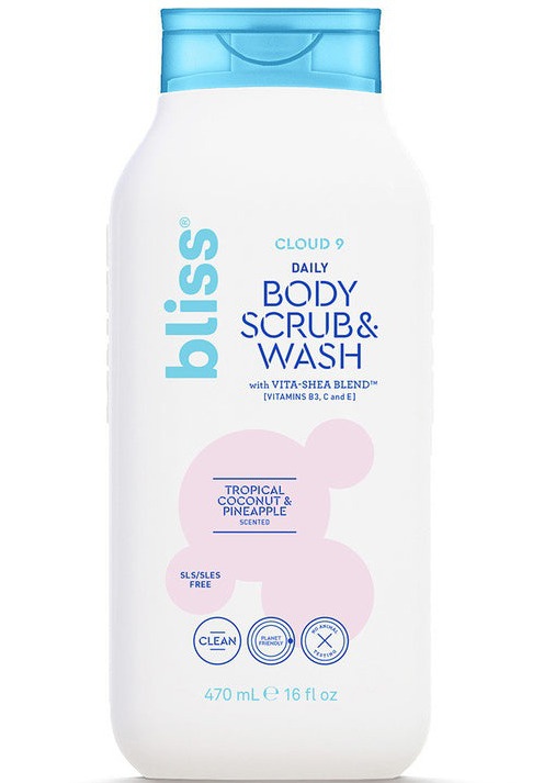 Bliss Cloud 9 Daily Body Scrub & Wash Tropical Coconut & Pineapple
