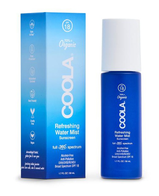 Coola Full Spectrum 360° Refreshing Water Mist Organic Face Sunscreen Spf 18