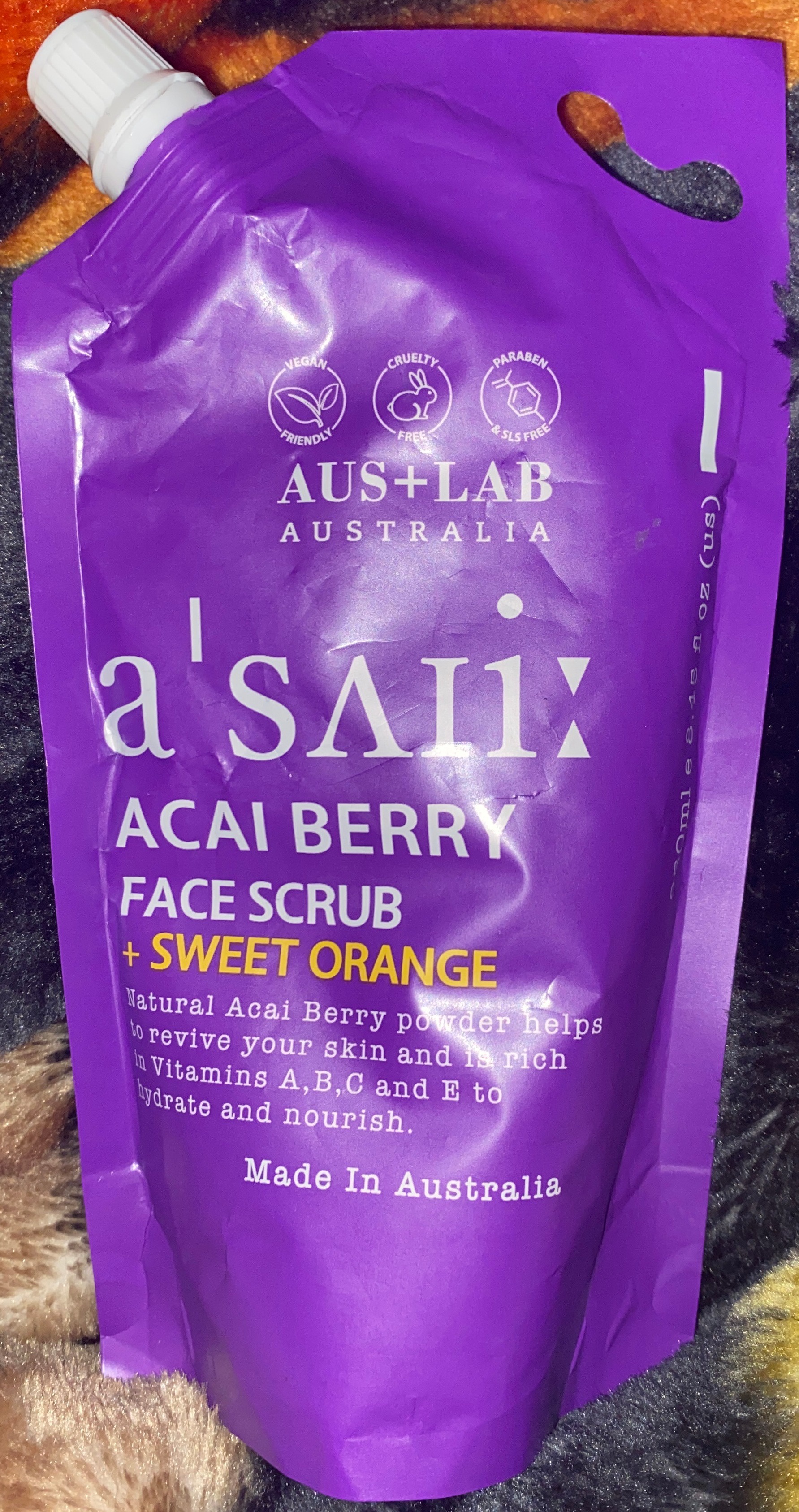 aus + lab australia Acai Berry Face Scrub + Sweet Orange