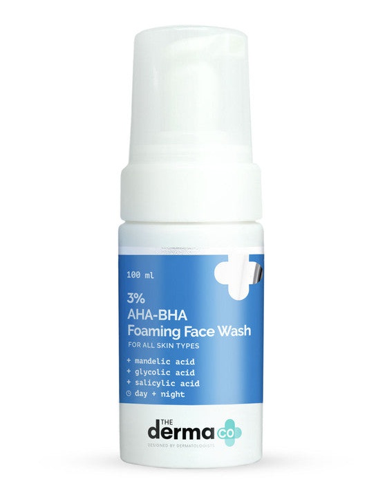 DermaCo 3% AHA- BHA Foaming Daily Face Wash