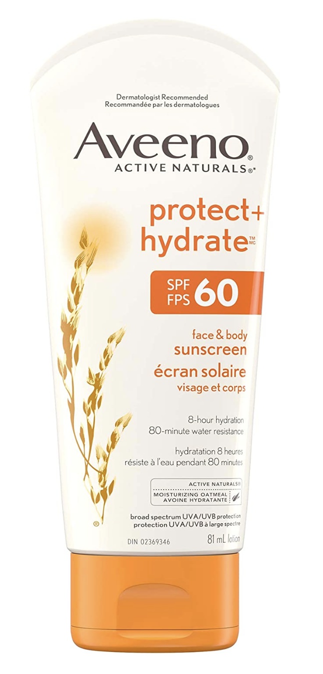 Aveeno Protect + Hydrate Sunscreen For Face & Body Spf 60
