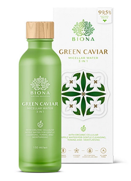 Biona Micellar Water, 3 In 1 - Green Caviar