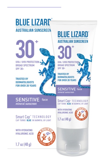 Blue Lizard Sensitive Face Mineral Sunscreen Spf 30+