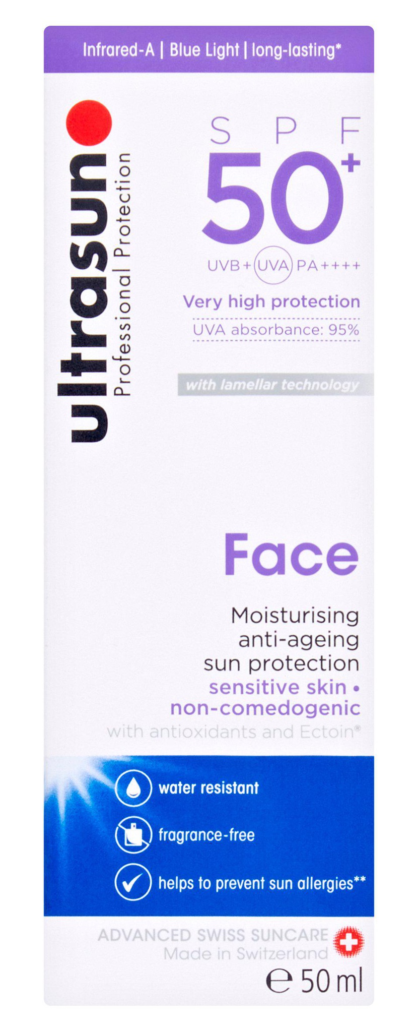 Ultrasun Professional Protection SPF 50 Face Moisturising Anti Ageing Sun Protection