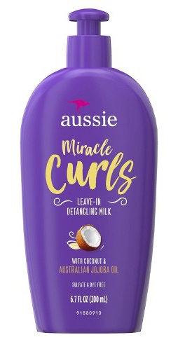 Aussie Miracle Curls With Coconut Oil Paraben Free Detangling Milk Treatment