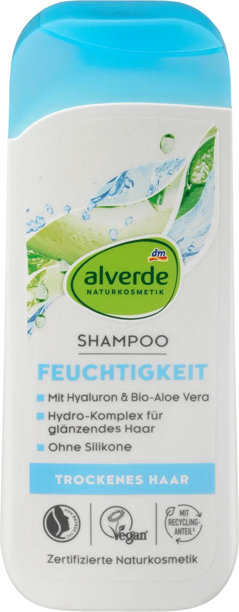 alverde Feuchtigkeit Aloe Vera & Hyaluron Shampoo