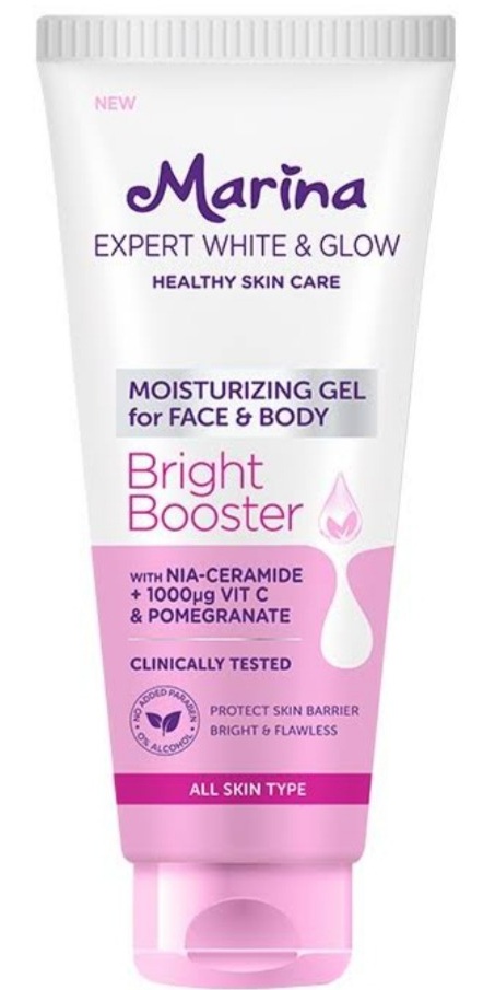 Marina Moisturizing Gel for Face and Body Bright Booster