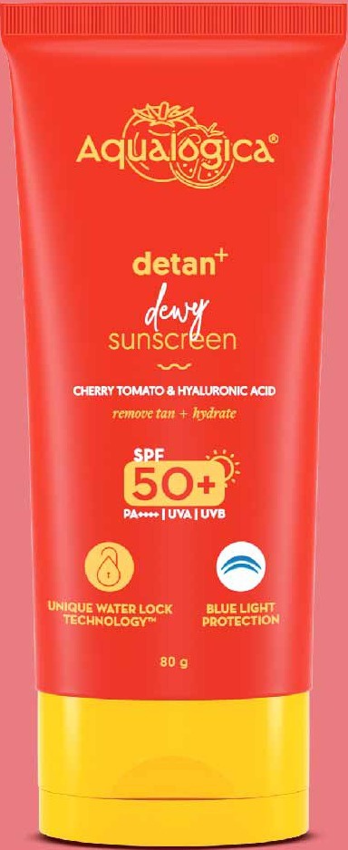 Aqualogica Detan+ Dewy Sunscreen With SPF 50+ & Pa++++ For UVA/B & Blue Light Protection