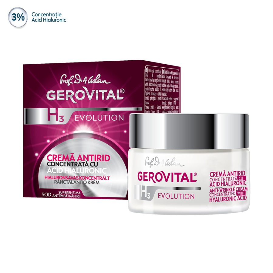 Gerovital H3 Evolution Anti-Wrinkle Concentrated Cream With Hyaluronic Acid