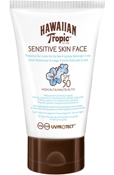 Hawaiian tropic sensitive skin 2025 oil-free face lotion spf 3