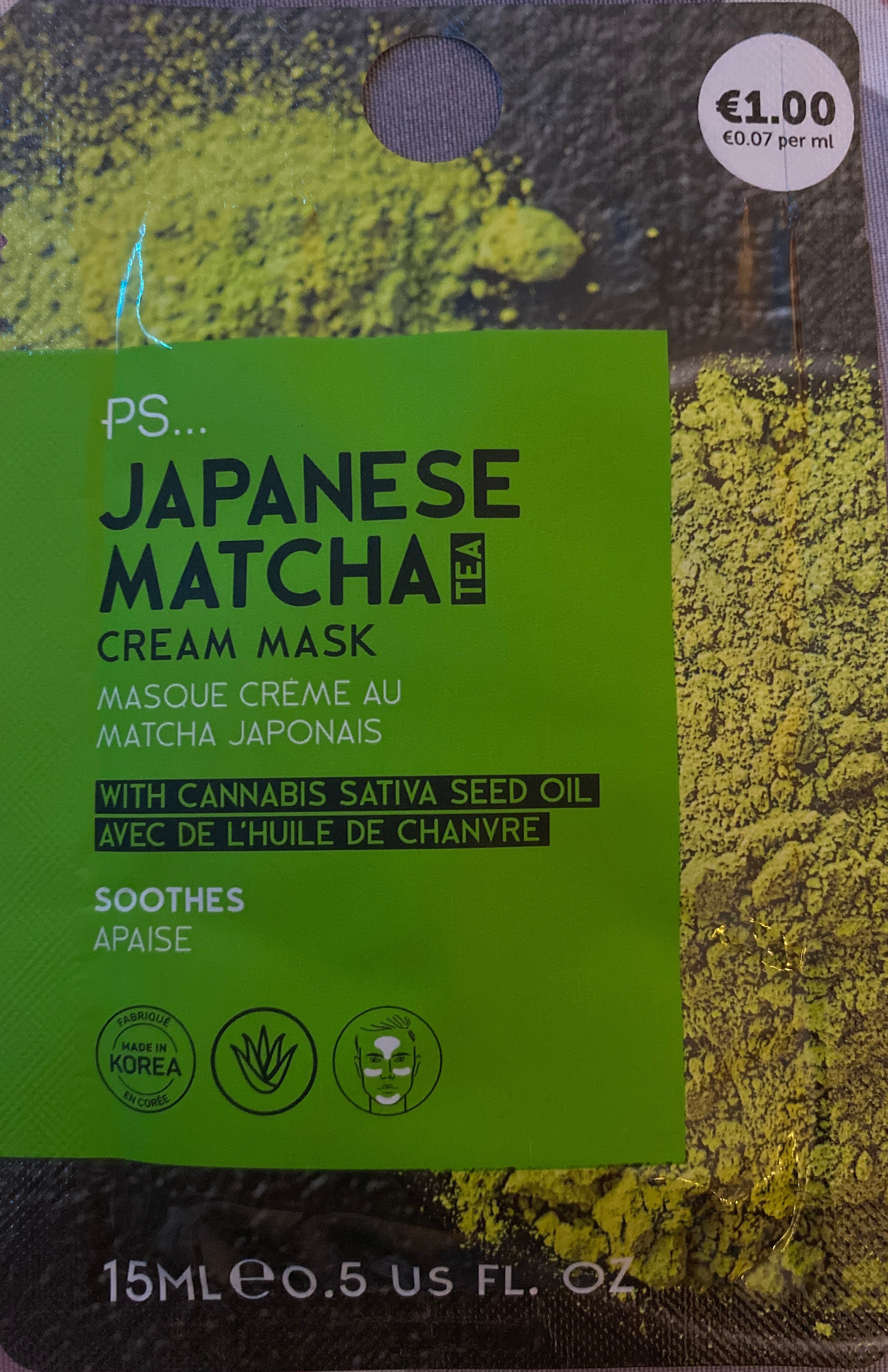 PS Japanese Match Tea Cream Mask