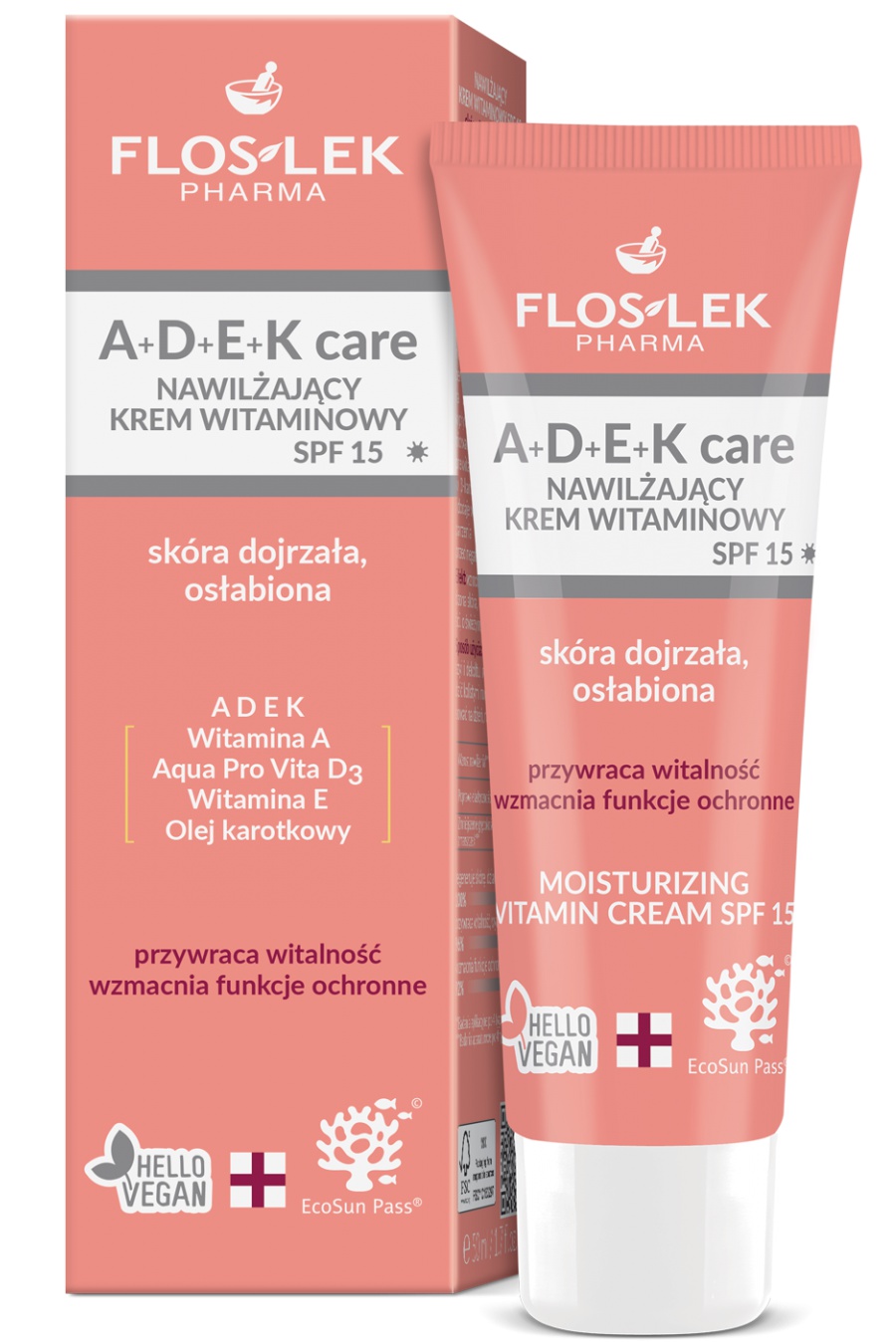 Floslek A+D+E+K Care Moisturizing Vitamin Cream SPF 15