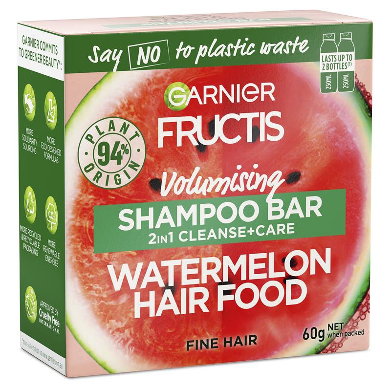 Garnier Watermelon Hair Food 2-in-1 Shampoo Bar - Volumising