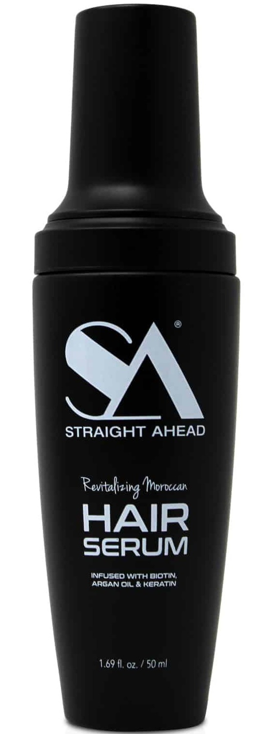 Straight Ahead Revitalizing Moroccan Hair Serum Infused With Argan Oil, Keratin & Biotin