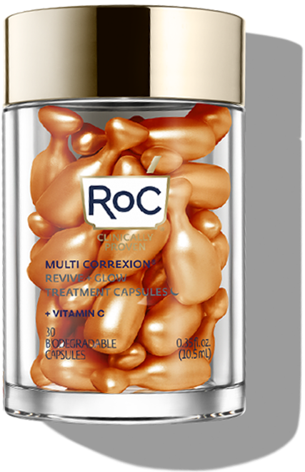 RoC Multi Correxion Revive + Glow Vitamin C Night Serum Capsules