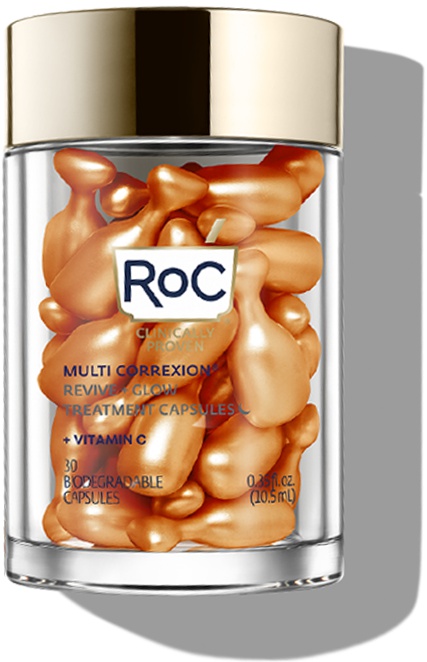 RoC Multi Correxion Revive + Glow Vitamin C Night Serum Capsules