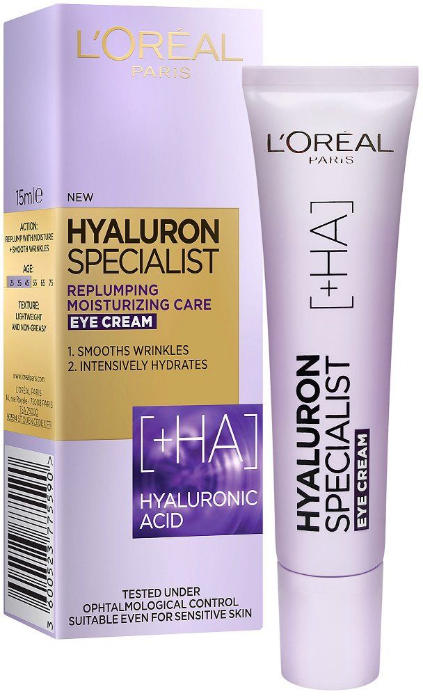 L'Oreal Paris  Hyaluron Specialist Re Plumping Moisturizing Care Eye Cream