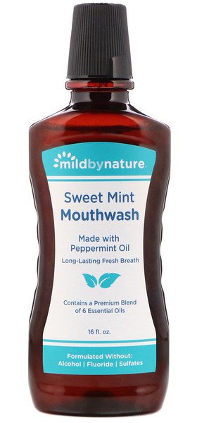 Mild By Nature Mouthwash, Made With Peppermint Oil, Long-Lasting Fresh Breath