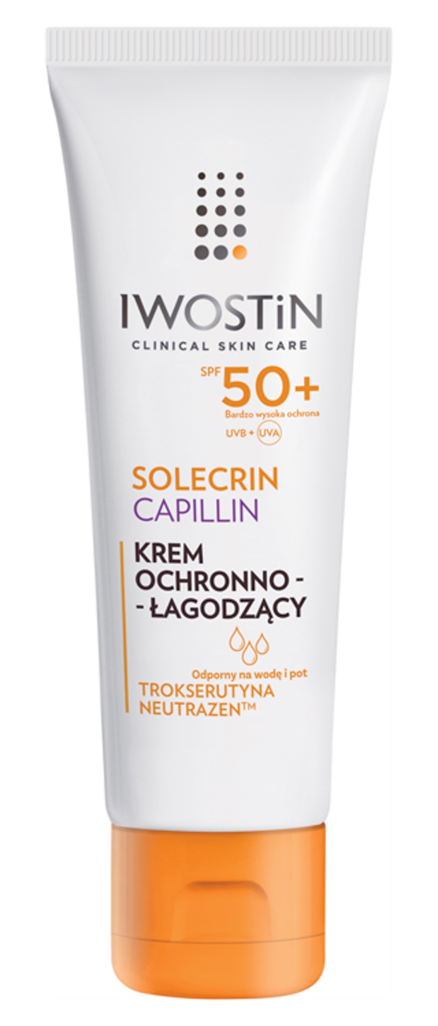 Iwostin Solecrin Capillin Protective and Soothing Cream SPF 50+ PPD 16+ (2024 Formula)