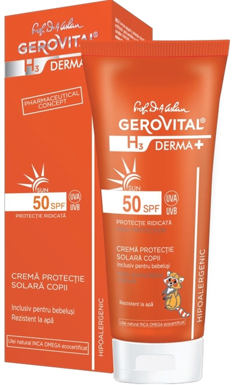 Gerovital Derma+ Kids Sunscreen Cream Spf 50 Uva+Uvb