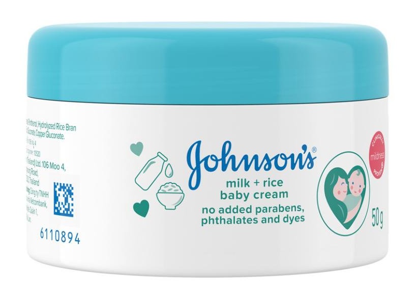 Johnson baby rice hot sale cream