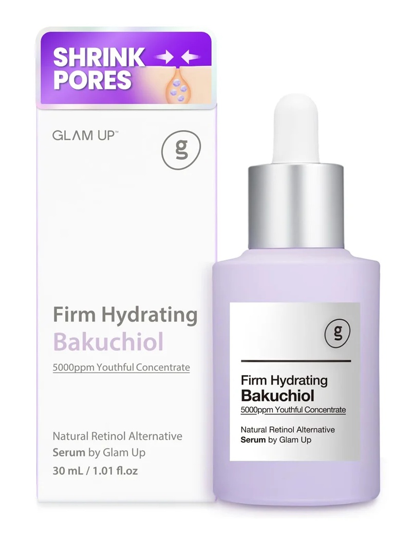 GLAM UP Firm Hydrating Bakuchiol Youthful Concentrate Natural Retinol Alternative Serum