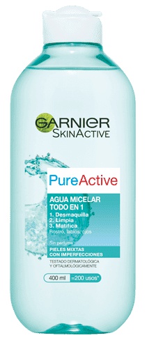 Garnier Skin Active Pure Active Agua Micelar Todo En 1