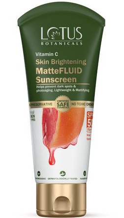 Lotus Botanicals Vitamin C Skin Brightening Matte Fluid Sunscreen