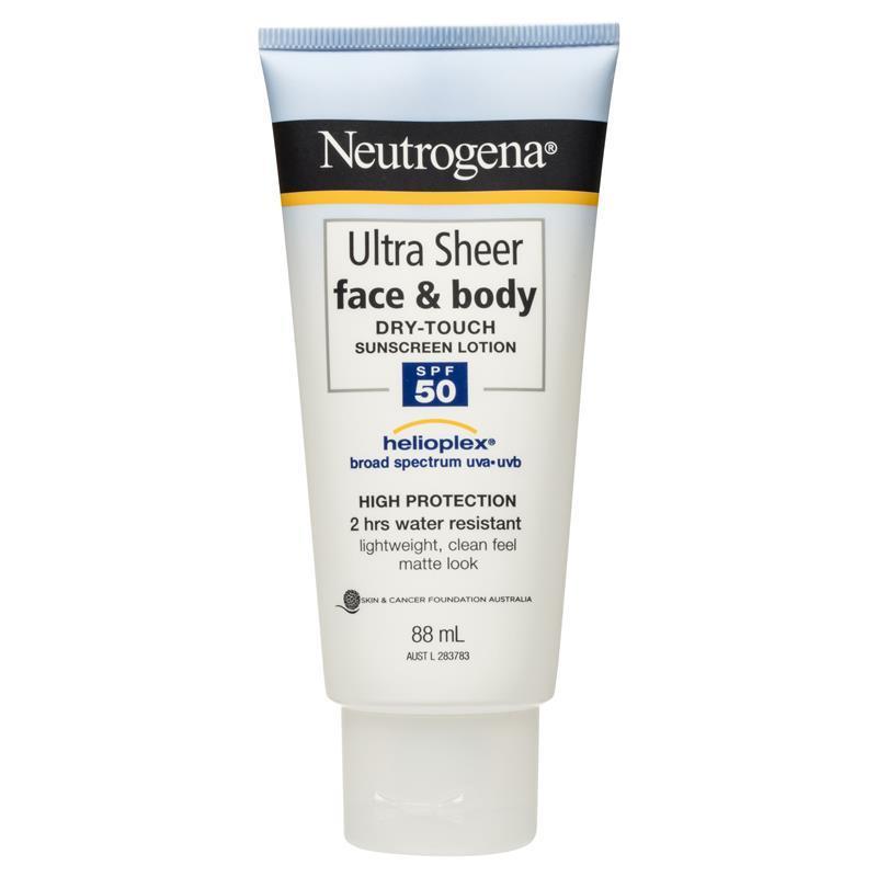Neutrogena Ultra Sheer Face & Body Dry Touch Sunscreen Lotion Spf 50