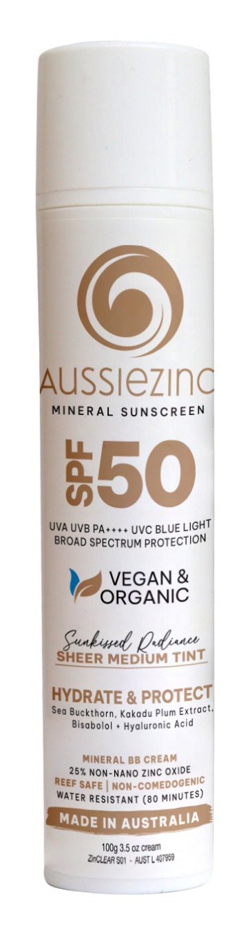 AussieZinc Hydrate & Protect Sheer Medium Tint SPF50+