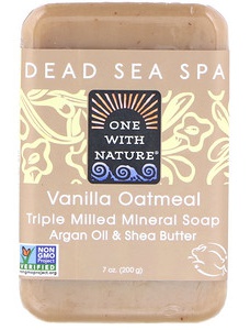 One With Nature Vanilla Oatmeal Soap With Dead Sea Minerals, Argan Oil & Shea Butter