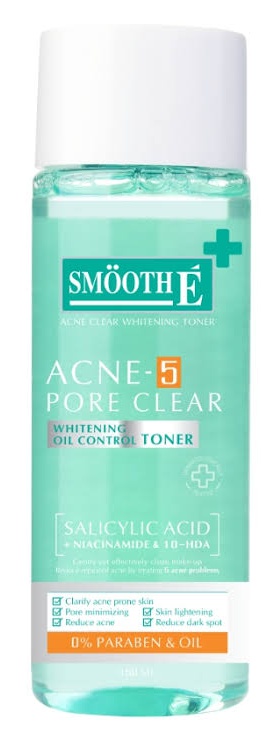 Smooth É Acne-5 Porn Clear Whitening Oil Control Toner