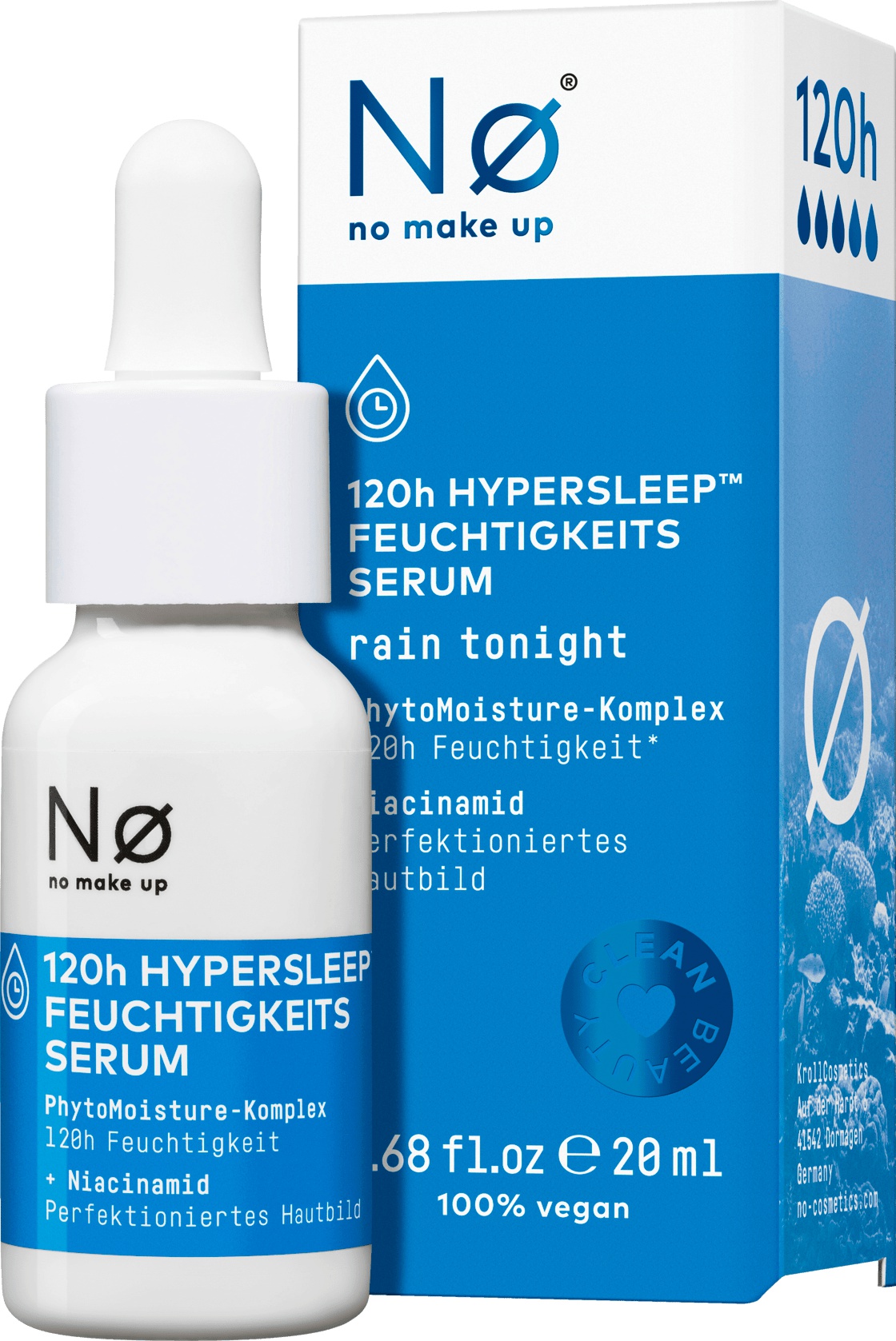 Nø Cosmetics 120H Hypersleep Feuchtigkeitsserum, Rain Tonight