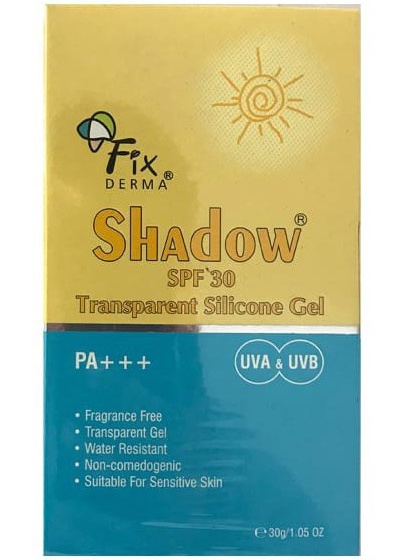 Fix derma Shadow Sunscreen SPF 30 Transparent Silicone Gel