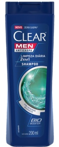 Clear Shampoo Limpeza Diária 2 Em 1 Anticaspa