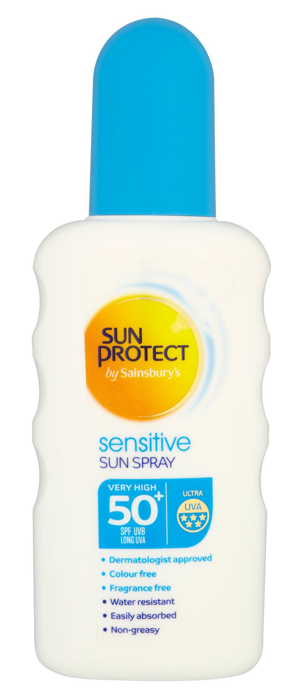 Sainsbury's Sun Protect Spray, Sensitive Spf50+ 5 Stars Uva