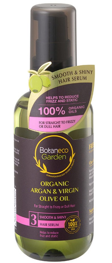 Botaneco Garden Organic Argan & Virgin Olive Oil - Smooth & Shiny Hair Serum