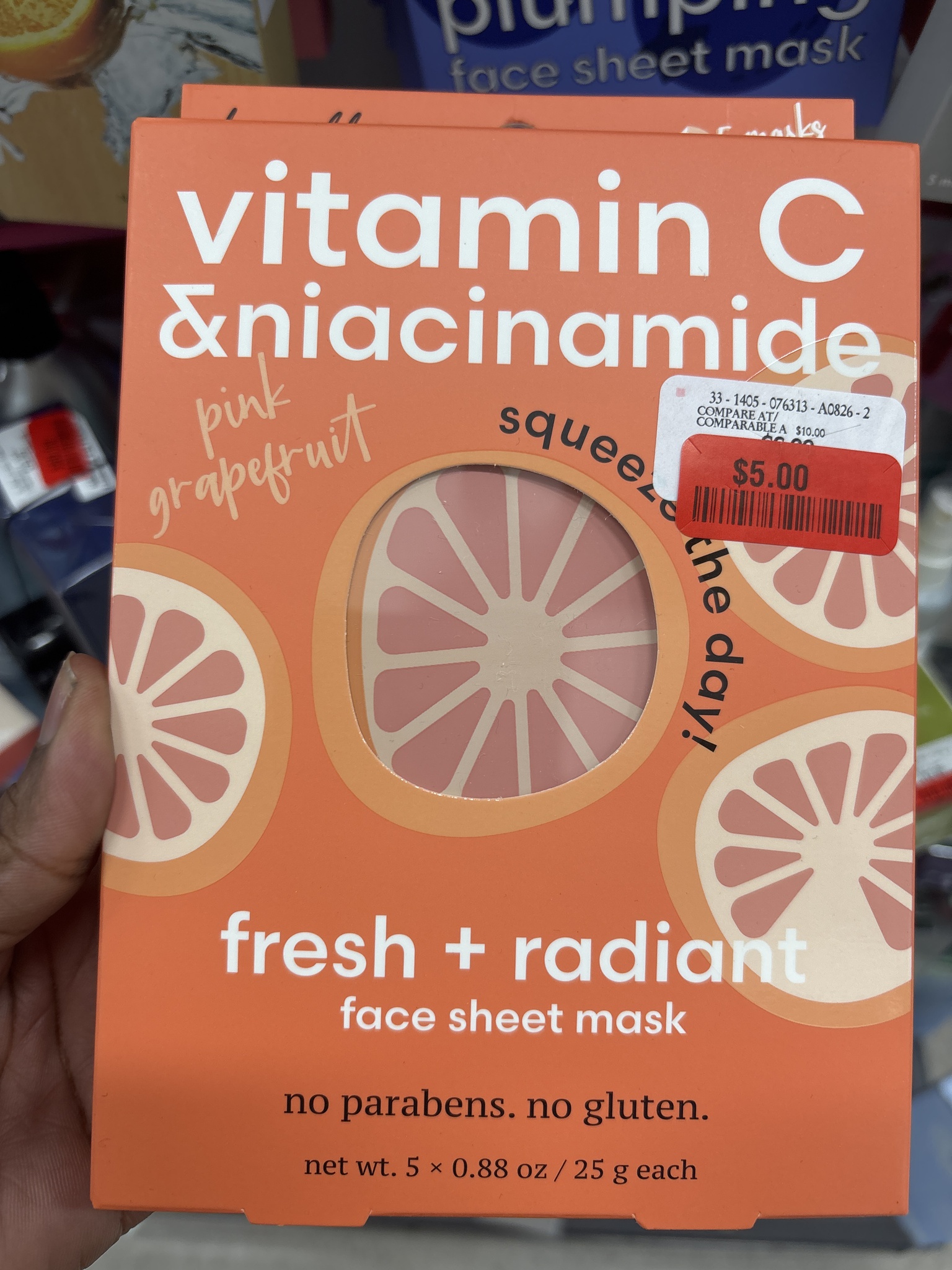ELT Mega Vitamin C & Niacinamide Pink Grapefruit Face Sheet Mask