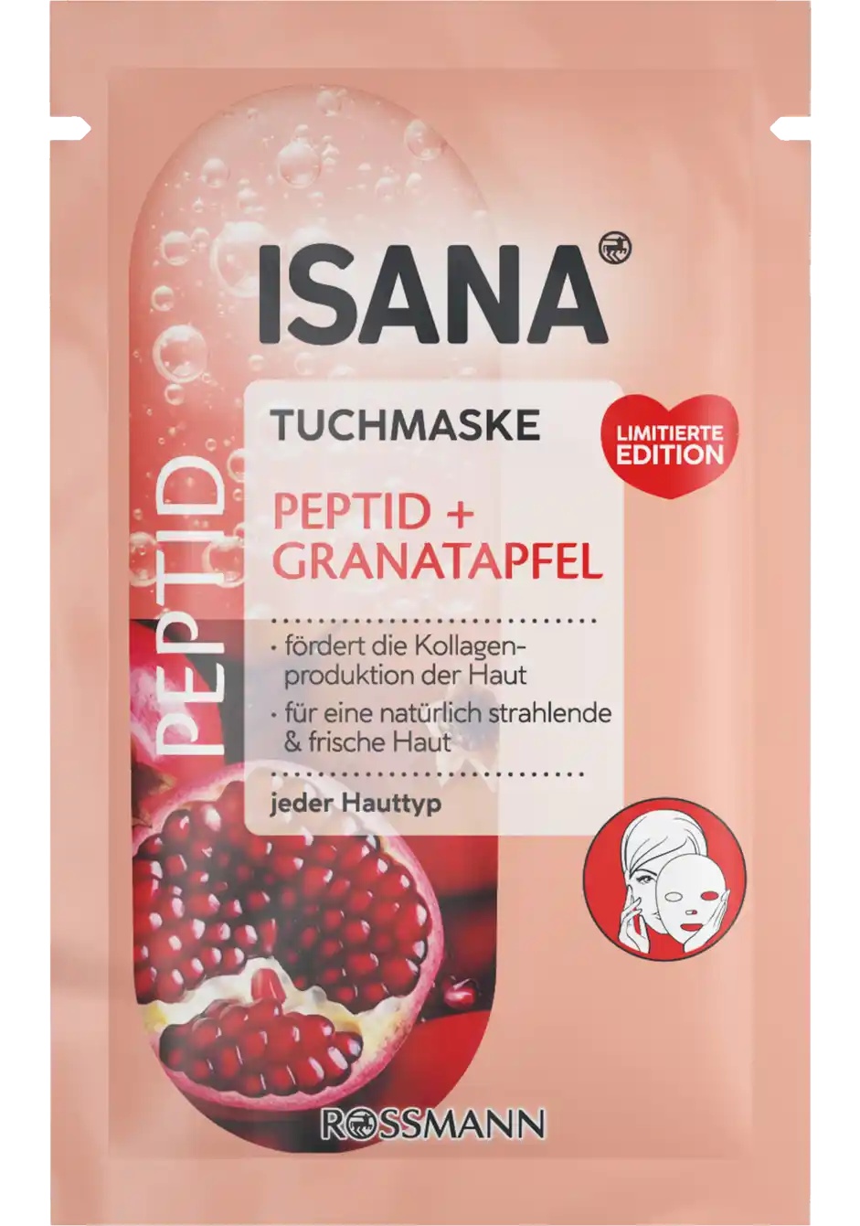 Isana Peptid + Granatapfel Tuchmaske