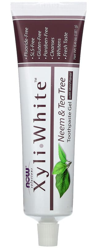 Now Foods Solutions Xyliwhite Toothpaste Gel - Neem & Tea-tree & Mint