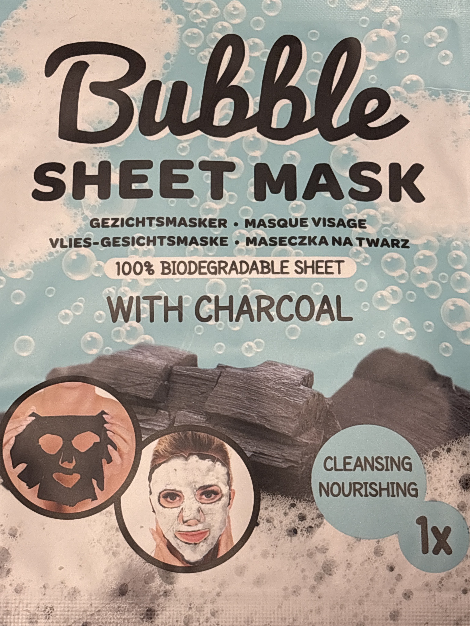 Brandless Bubble Sheet Mask With Charcoal
