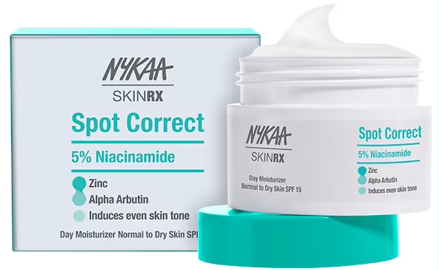 Nykaa SKINRX 5% Niacinamide Spot Correct Day Moisturiser With SPF 15 For Normal To Dry Skin