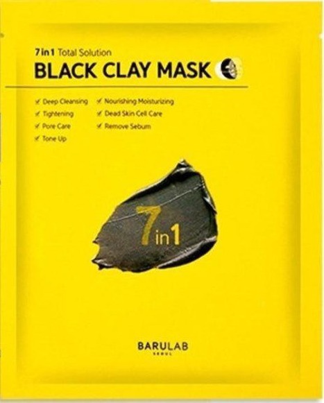 Barulab 7 In 1 Total Solution Black Clay Mask Set