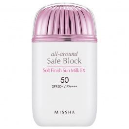 Missha All Around Safe Block Soft Finish Sun Milk Spf50+/Pa+++- ingredients (Explained)