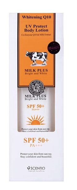 Scentio Milk Plus Whitening Q10 UV Protect Body Lotion SPF 50+ Pa+++